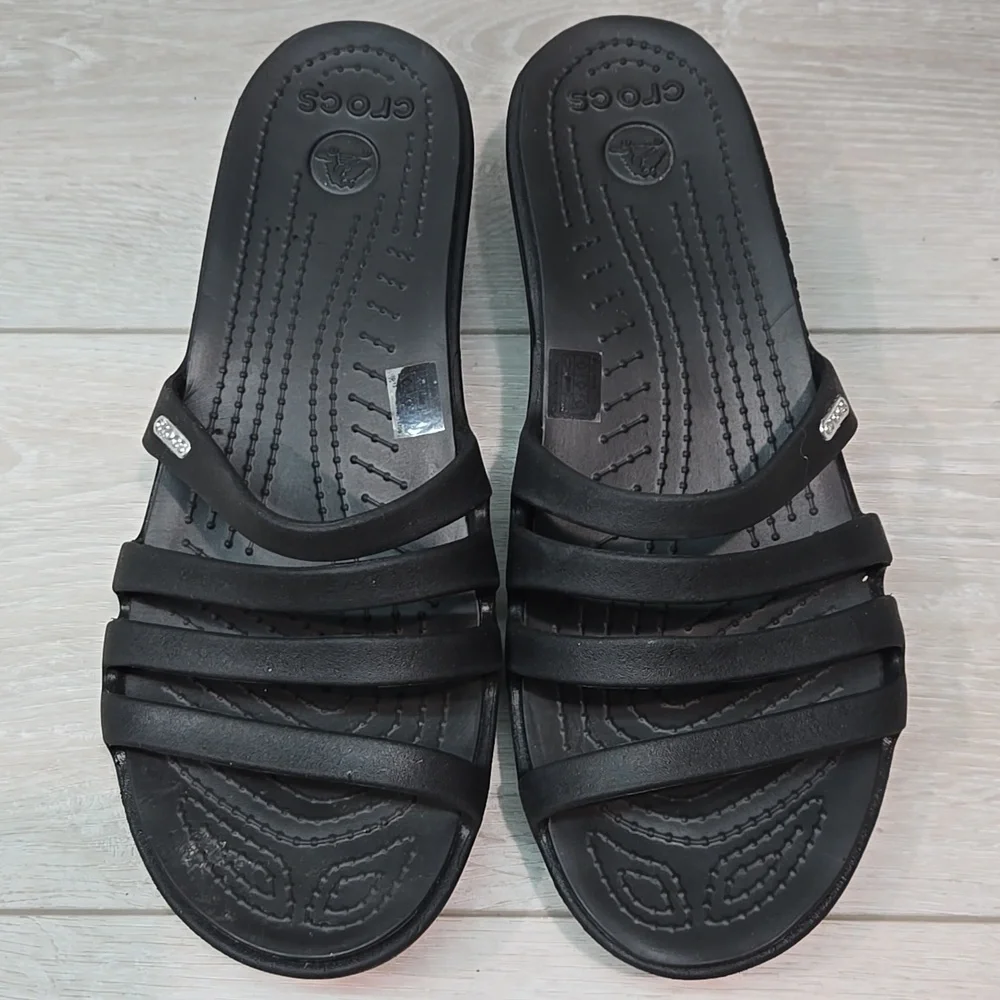 Crocs Women Rhoda Wedge Sandals shoes sz 11